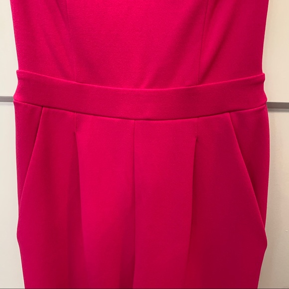 Express hot pink sweetheart strapless jumpsuit - Picture 8 of 8